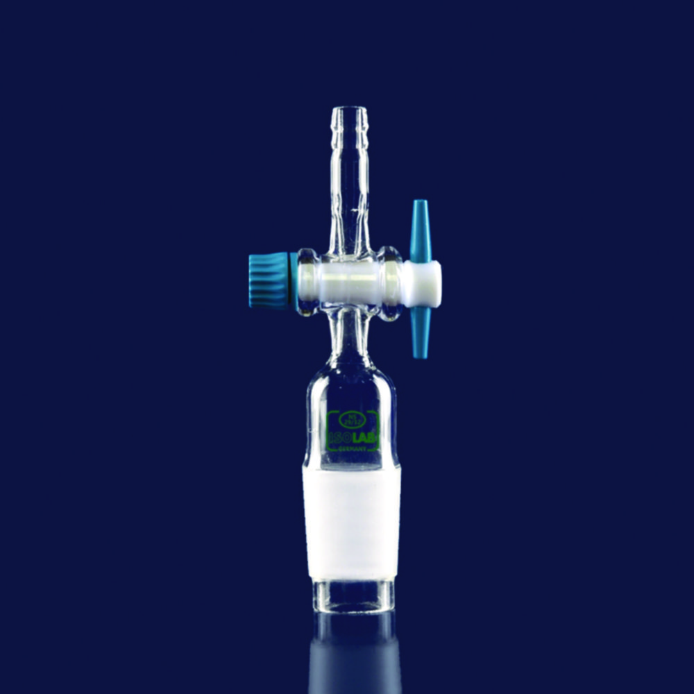 Search Adapter for tubing, borosilicate glass 3.3, straight, with stopcock ISOLAB Laborgeräte GmbH (822828) 