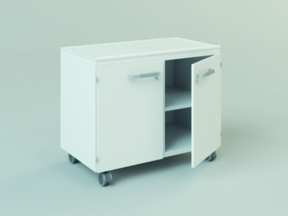 Search Mobile underbench cabinets 2 doors, lockable, 1 shelf Köttermann GmbH (906232) 
