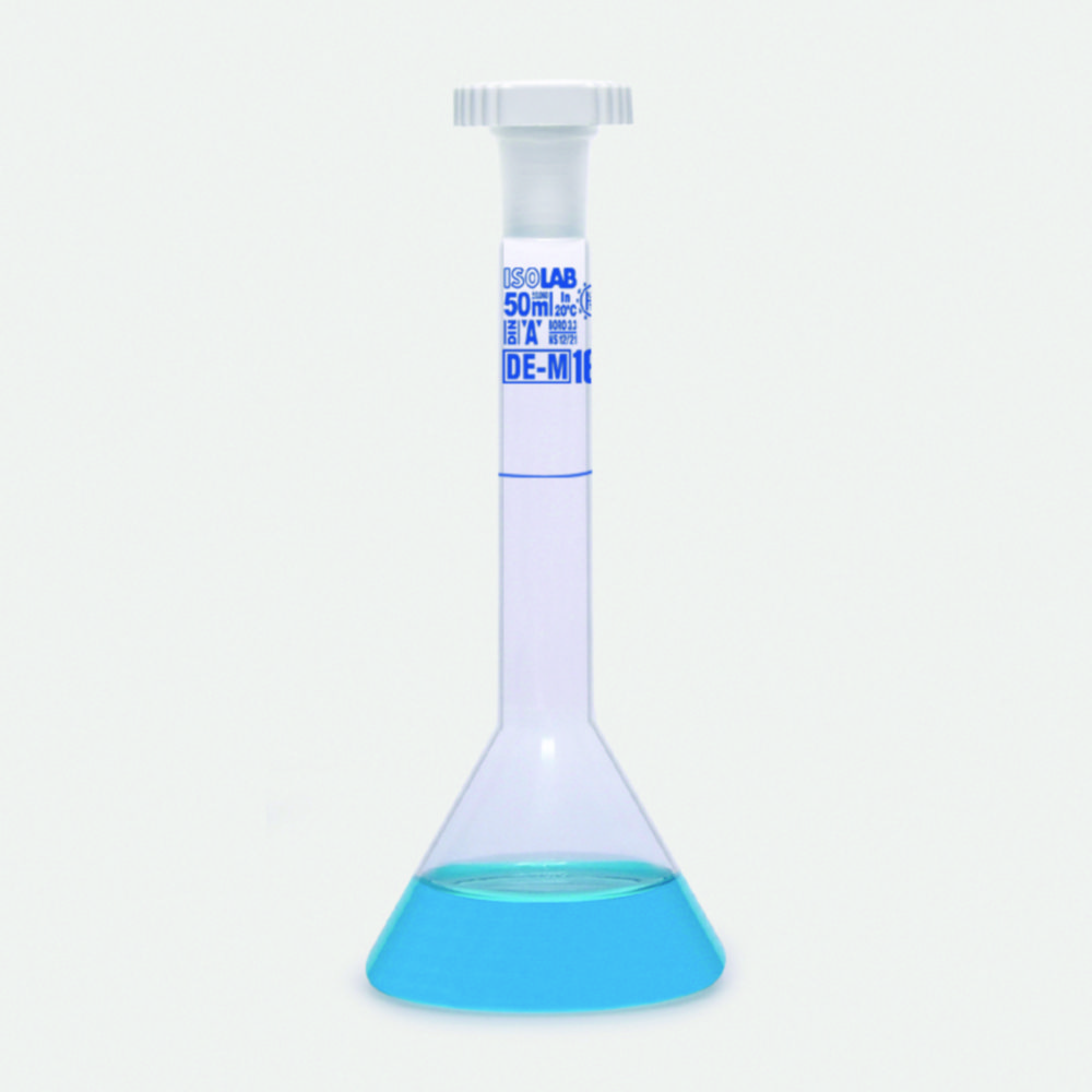 Search Volumetric trapezoidal flasks, Borosilicate glass 3.3, class A, blue graduated ISOLAB Laborgeräte GmbH (10454) 