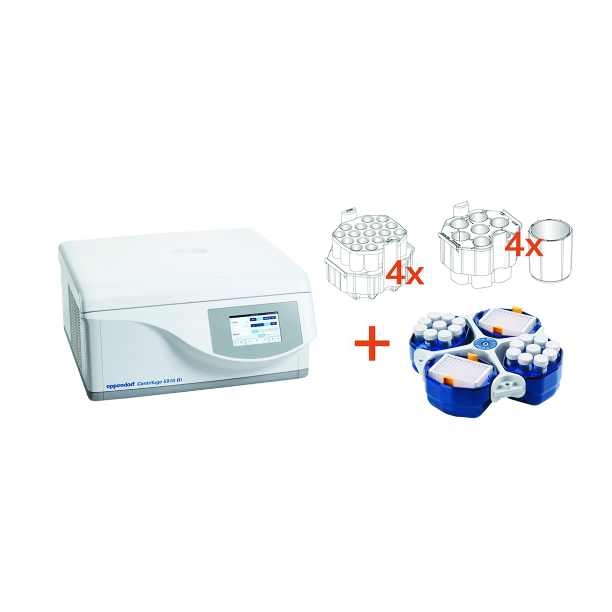 Search Benchtop centrifuges 5910 Ri (General Lab Product) with rotor S-4xUniversal, incl. universal bucke Eppendorf SE (848580) 