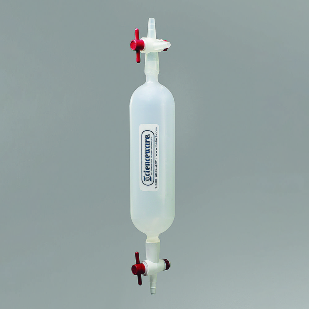 Search Gas sampling tubes, PP, one straight bore stopcock and one 3-way stopcock Bel-Art Products (899500) 