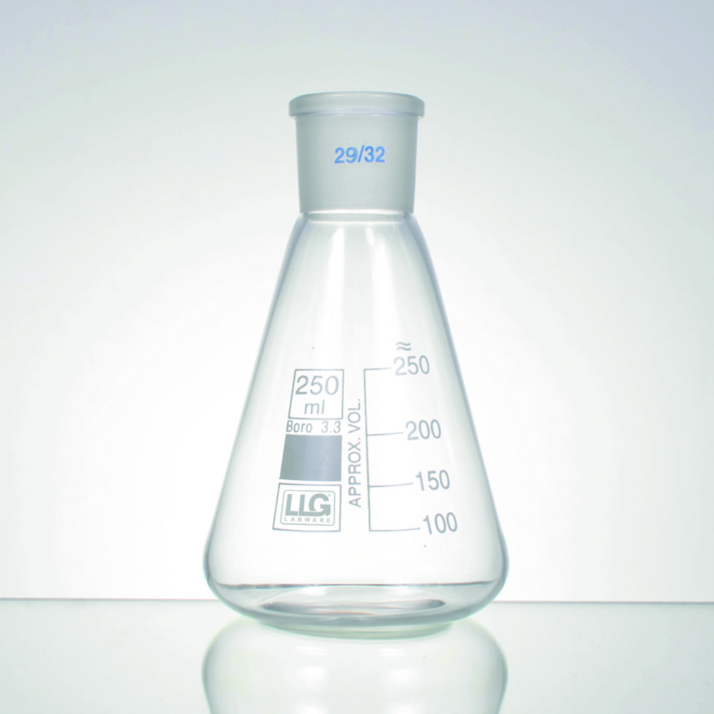 Search LLG-Erlenmeyer flasks with standard ground joint, borosilicate glass 3.3 LLG Labware (589116) 