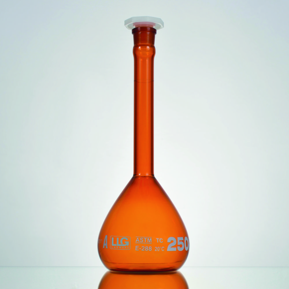 Search LLG-Volumetric flasks, borosilicate glass 3.3, class A, amber glass LLG Labware (589289) 