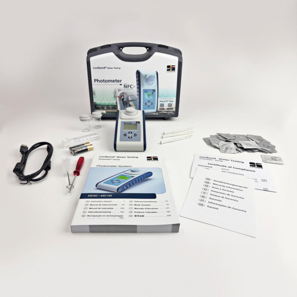 Search Tintometer GmbH (859231)-Photometer MD150 Cl-pH, with powder and tablet reagents