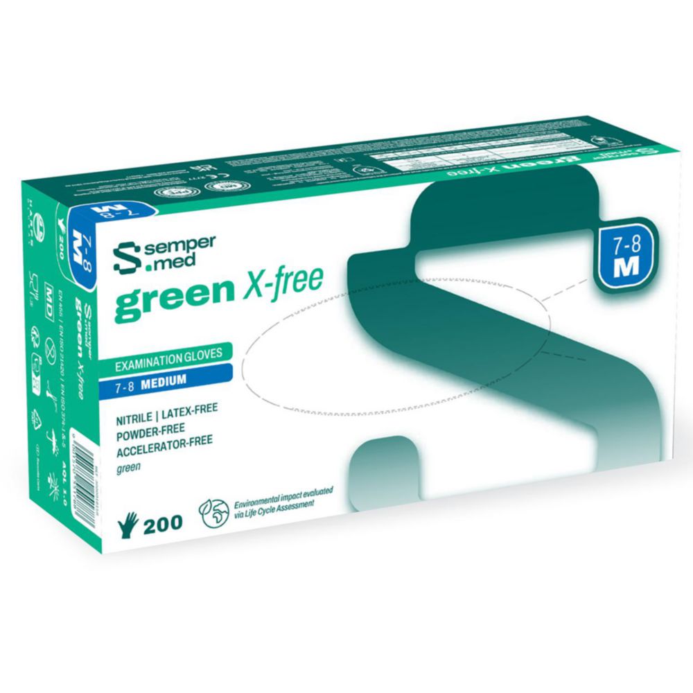 Search Disposable gloves, Semperguard green x-free, Nitrile Semperit Technische (893270) 