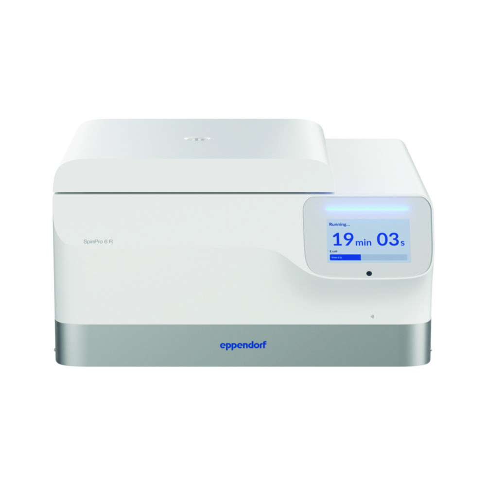 Search Centrifuge SpinPro 6 R, with rotor S-2xUniversal ID, buckets and adapters for conical Eppendorf SE (954212) 