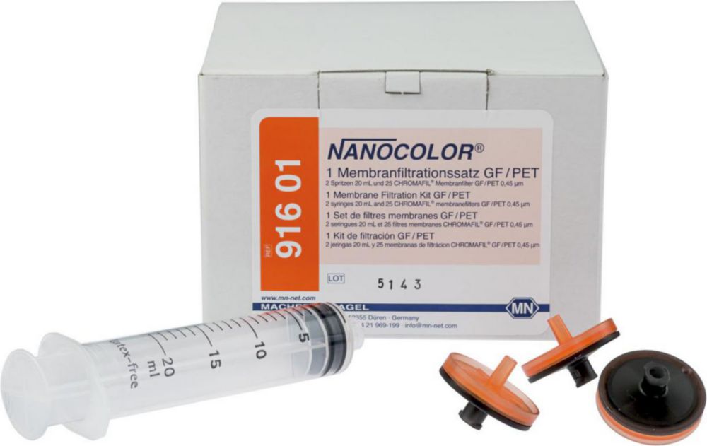 Search Accessories NANOCOLOR, sample preparation set CHROMAFIL, PET, with glass f Macherey-Nagel GmbH & Co. KG (973214) 