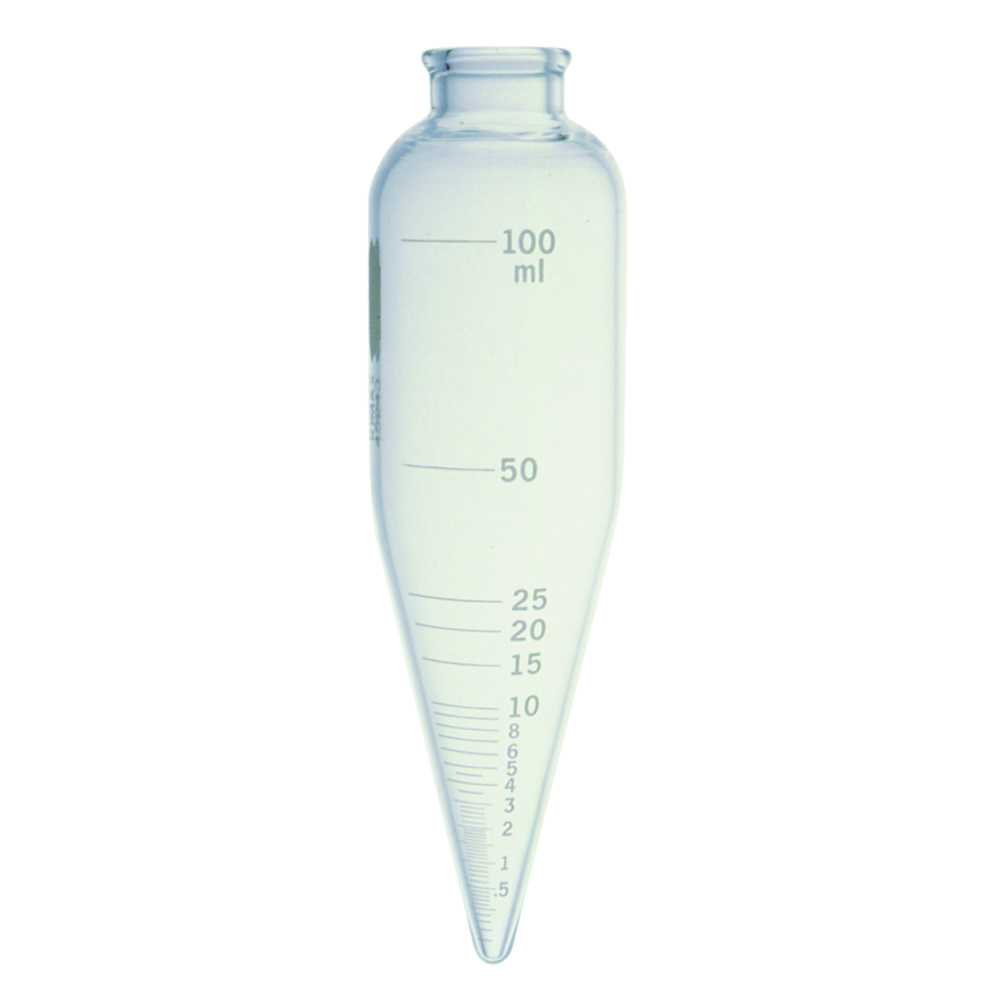 Search ASTM Centrifuge Tubes for Oils, with conical base, borosilicate glass 3.3 DWK Life Sciences GmbH (Kimble) (5038) 