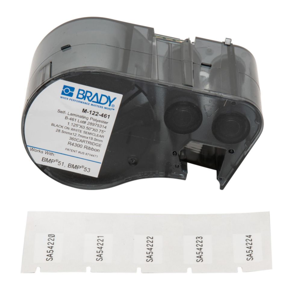 Search Self-laminating cryo labels with transparent end for label printer BMP51 Brady GmbH (494977) 