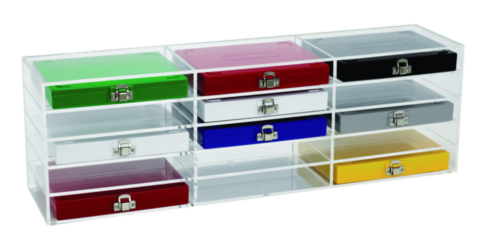 Search Storage Rack for Microscope Slide Boxes, Acrylic Heathrow Scientific LLC (3305) 