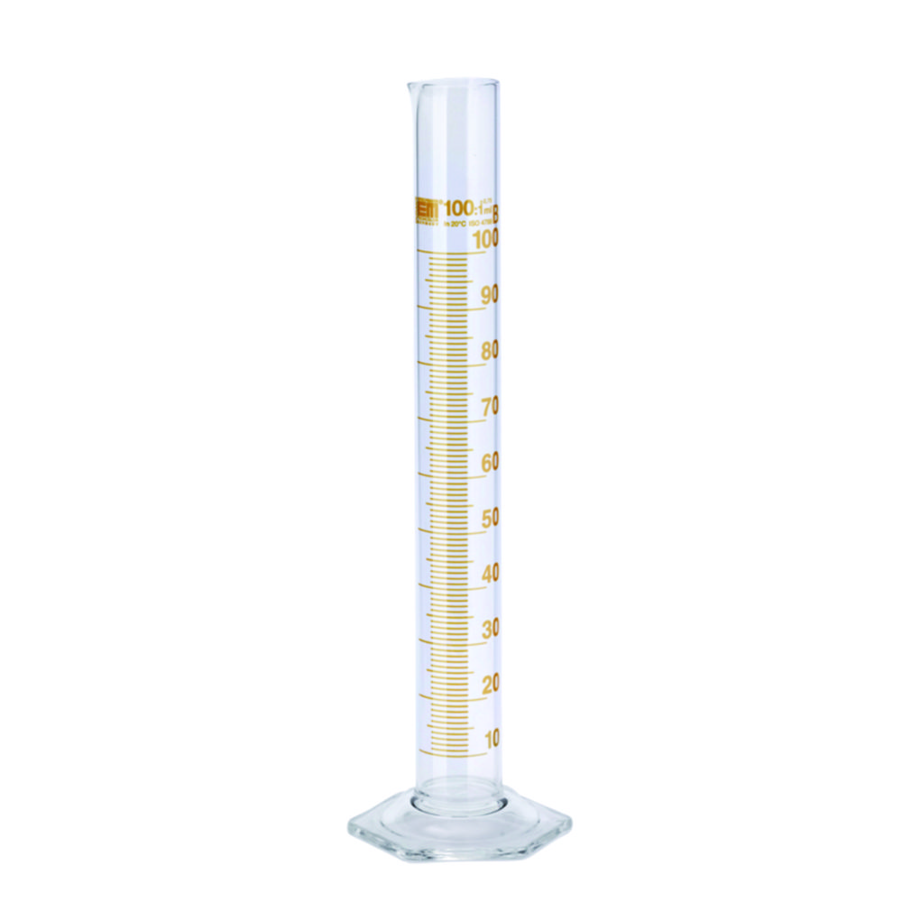 Search Measuring cylinders, DURAN, tall form, class B, amber stain graduation Hirschmann Laborgeräte GmbH (4162) 
