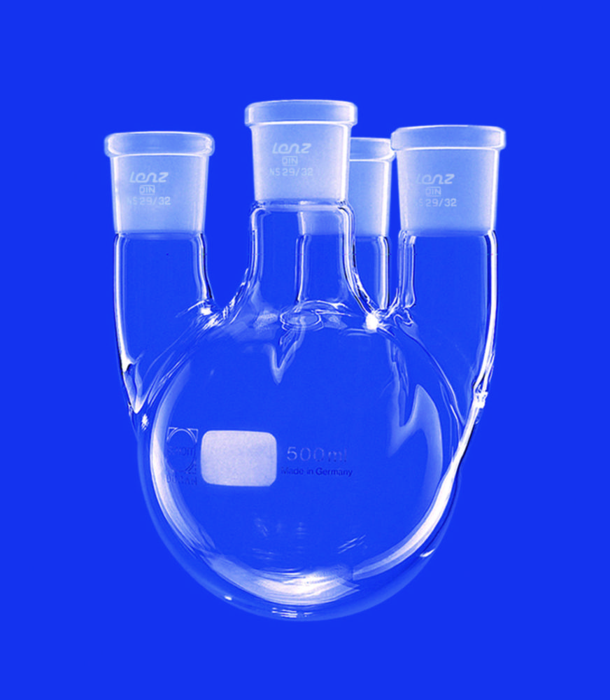 Search Four-neck round-bottom flask, with parallel side necks, DURAN Lenz-Laborglas GmbH & Co. KG (6977) 