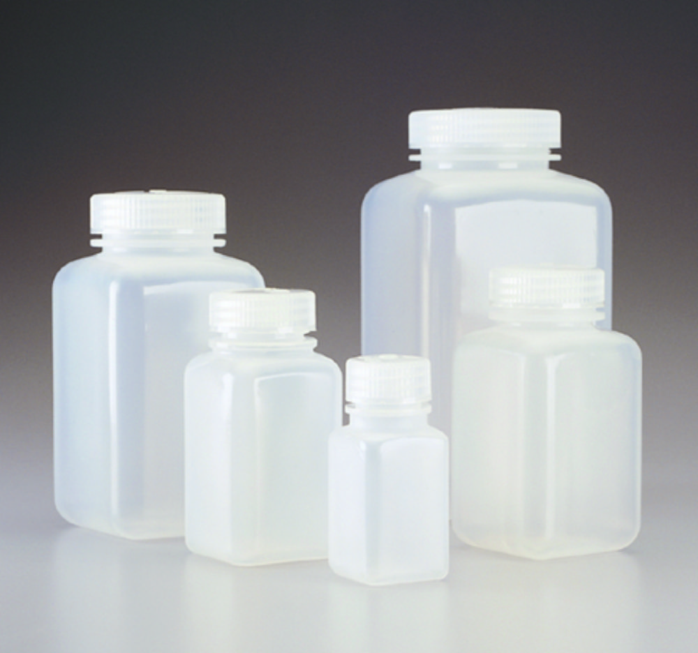 Search Square bottles, wide mouth Nalgene, PPCO, with screw cap, PP Thermo Elect.LED GmbH (Nalge) (6487) 