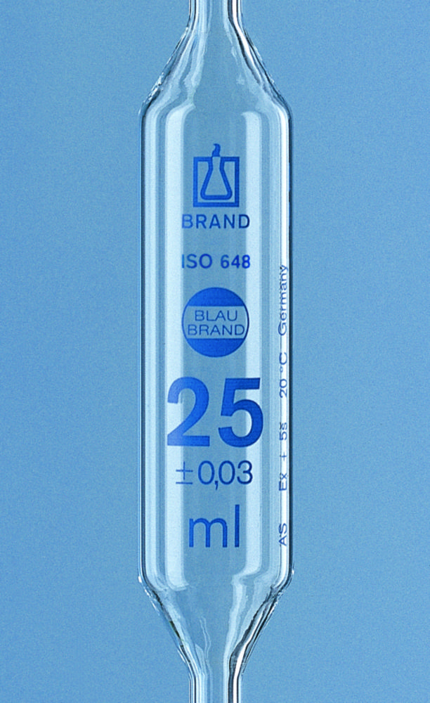 Search Volumetric Pipettes, AR-glass, Class AS, 2 marks, Blue Graduation, with Individual Cer BRAND GMBH + CO.KG (4792) 