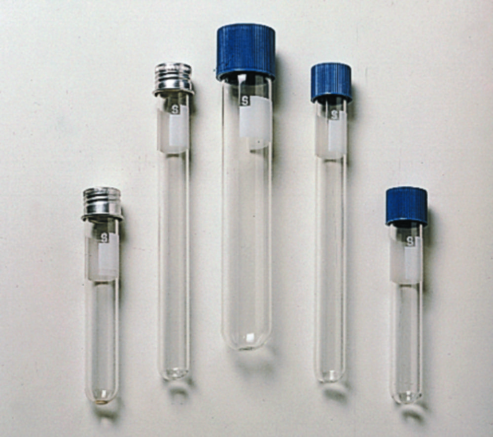 Search Culture tubes, Borosilicate glass 3.3, with aluminium screw cap schuett-biotec GmbH (577092) 