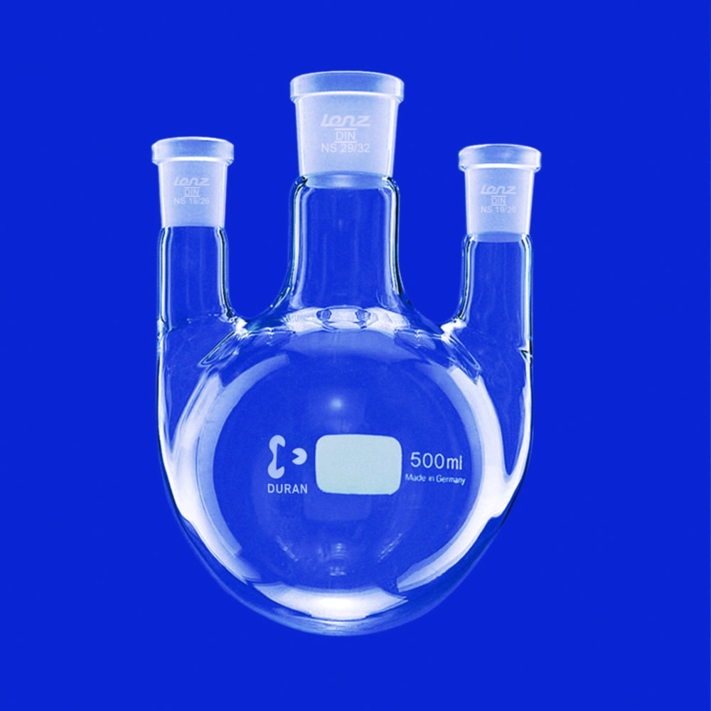 Search Three neck round bottom flasks, side necks parallel, DURAN Lenz-Laborglas GmbH & Co. KG (191) 