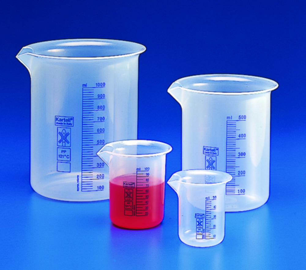 Search Beakers, PP, low form, blue graduations Kartell S.p.A. (6382) 