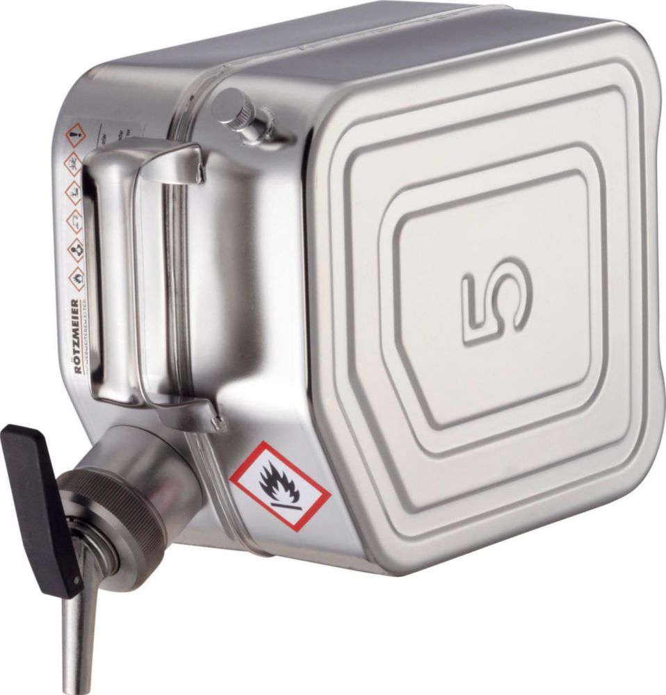 Search Safety canisters for solvents, with self-closing tap 1 ½" Rötzmeier Sicherheitsbehälter (870092) 