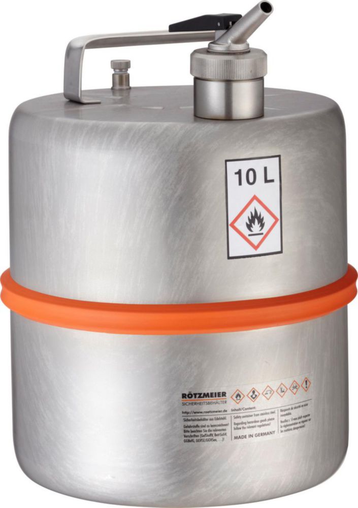 Search Safety barrels for solvents, with self-closing, metering device 1 ½" Rötzmeier Sicherheitsbehälter (870628) 