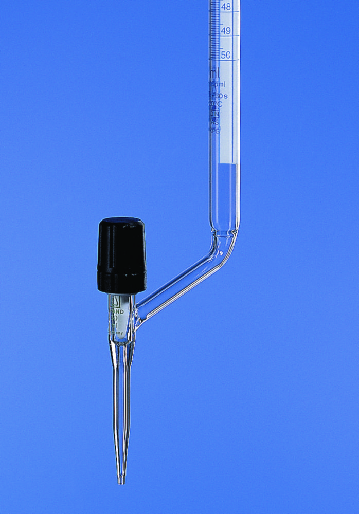 Search Burettes, with lateral valve cock, borosilicate glass 3.3, class AS, incl. DAkkS calibration certi BRAND GMBH + CO.KG (759457) 