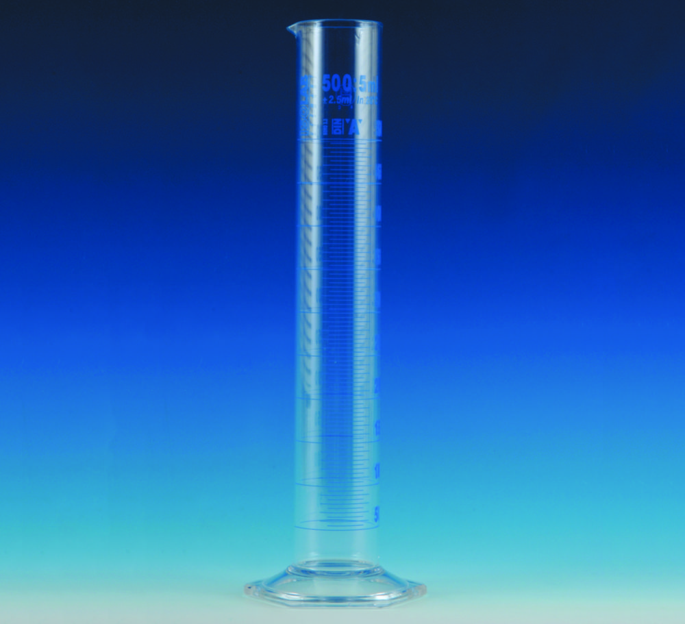 Search Measuring cylinders, borosilicate glass 3.3, tall form, class A, blue graduated ISOLAB Laborgeräte GmbH (764) 