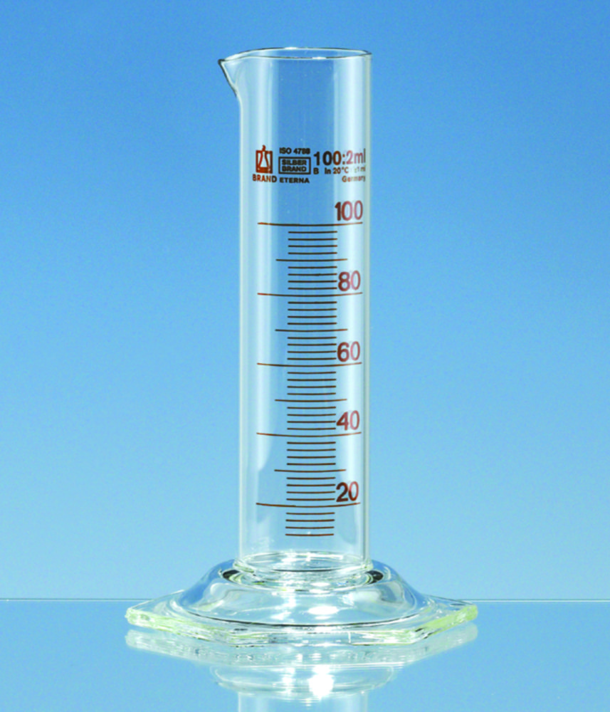 Search Measuring cylinders, borosilicate glass 3.3, low form, class B, amber graduations BRAND GMBH + CO.KG (1520) 