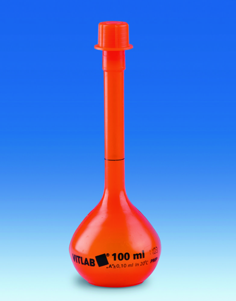 Search Volumetric flasks with screw cap of PMP, class A, opaque VITLAB GmbH (1130) 
