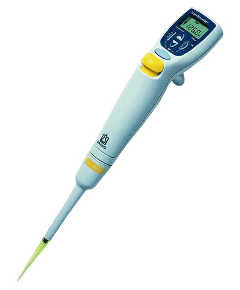 Search Single channel microliter pipettes, Transferpette electronic, variable, with power sup BRAND GMBH + CO.KG (5834) 