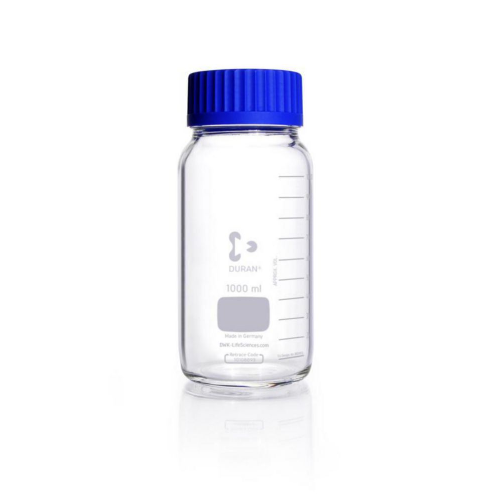 Search Wide-mouth bottles with GLS 80 neck, DURAN, clear, with screw cap DWK Life Sciences GmbH (Duran) (6929) 