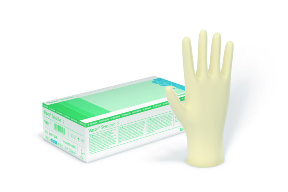 Search Disposable Gloves Vasco Sensitive, Latex B. Braun Deutschland (1306) 