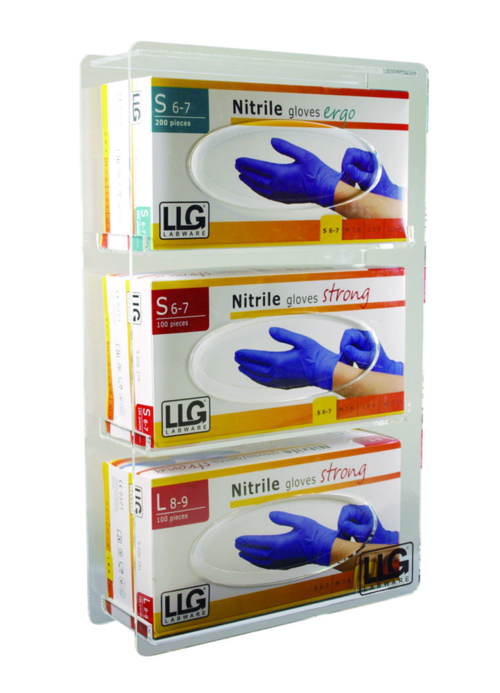 Search LLG Labware (1771)-LLG-Glove dispenser for 1 or 3 boxes, acrylic glass