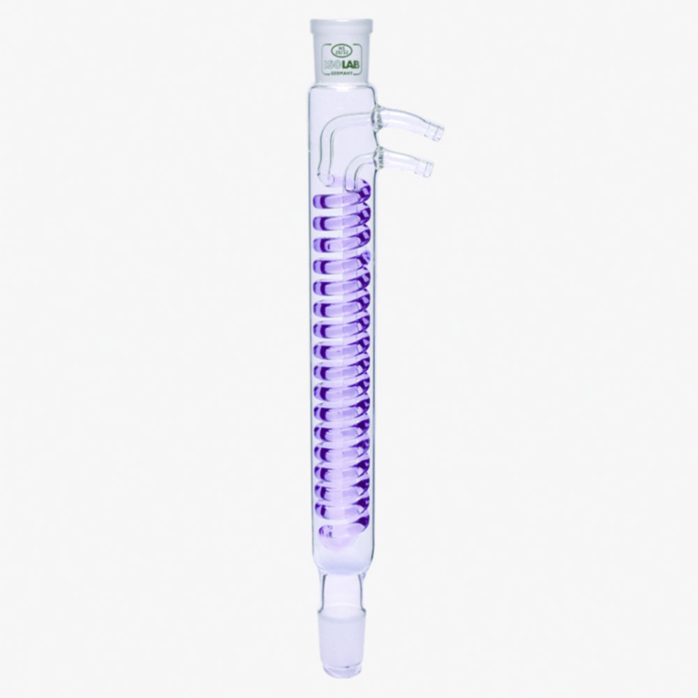 Search Condensers, ground glass joint, Dimroth, borosilicate glass 3.3. ISOLAB Laborgeräte GmbH (10029) 