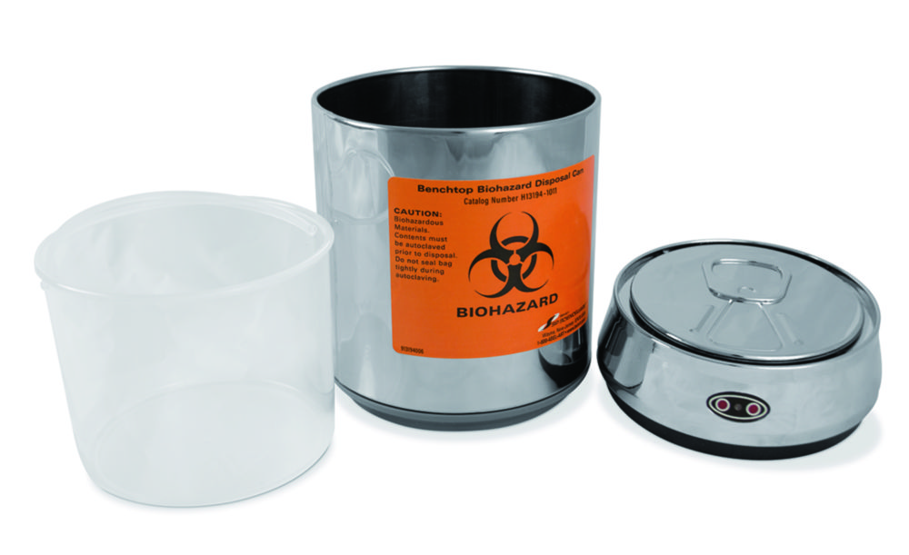 Search Disposal can biohazard, stainless steel, with motion sensor lid Bel-Art Products (10341) 