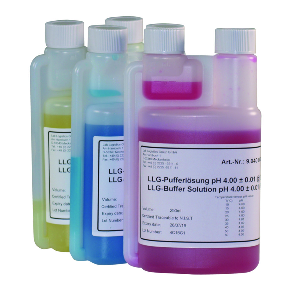 Search LLG-pH buffer solutions with colour coding in twin-neck dispensing bottles LLG Labware (1371) 