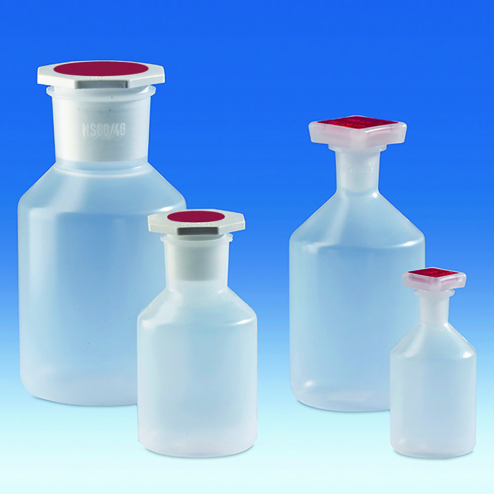 Search Sloping shoulder reagent bottles, wide-mouth, PP, with square-knob cap VITLAB GmbH (1413) 
