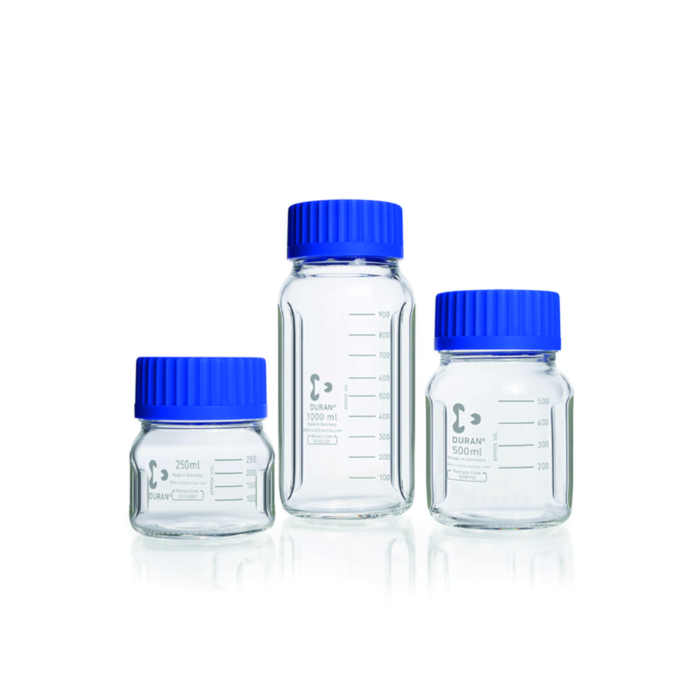 Search Baffled Wide-mouth bottles, GLS 80, DURAN, with screw cap DWK Life Sciences GmbH (Duran) (2555) 