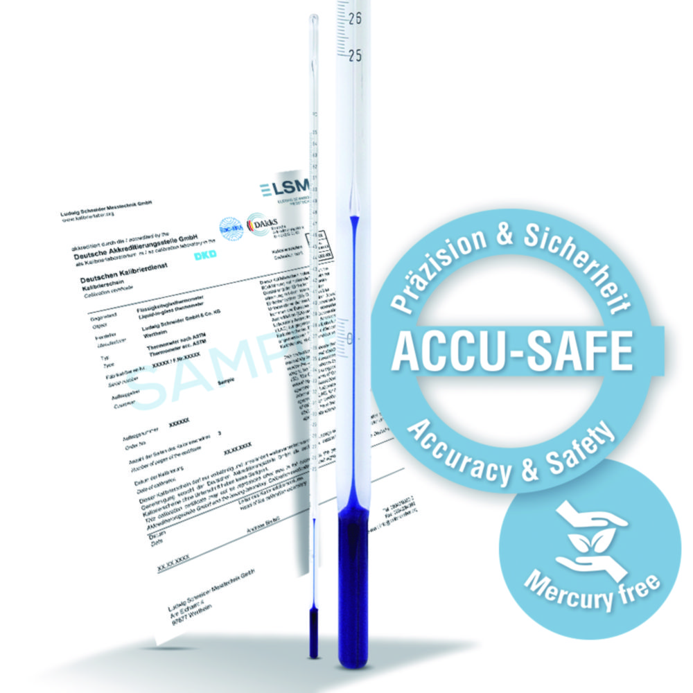 Search ASTM Thermometer ACCU-SAFE, calibrated, stem type Ludwig Schneider GmbH & Co.KG (2946) 