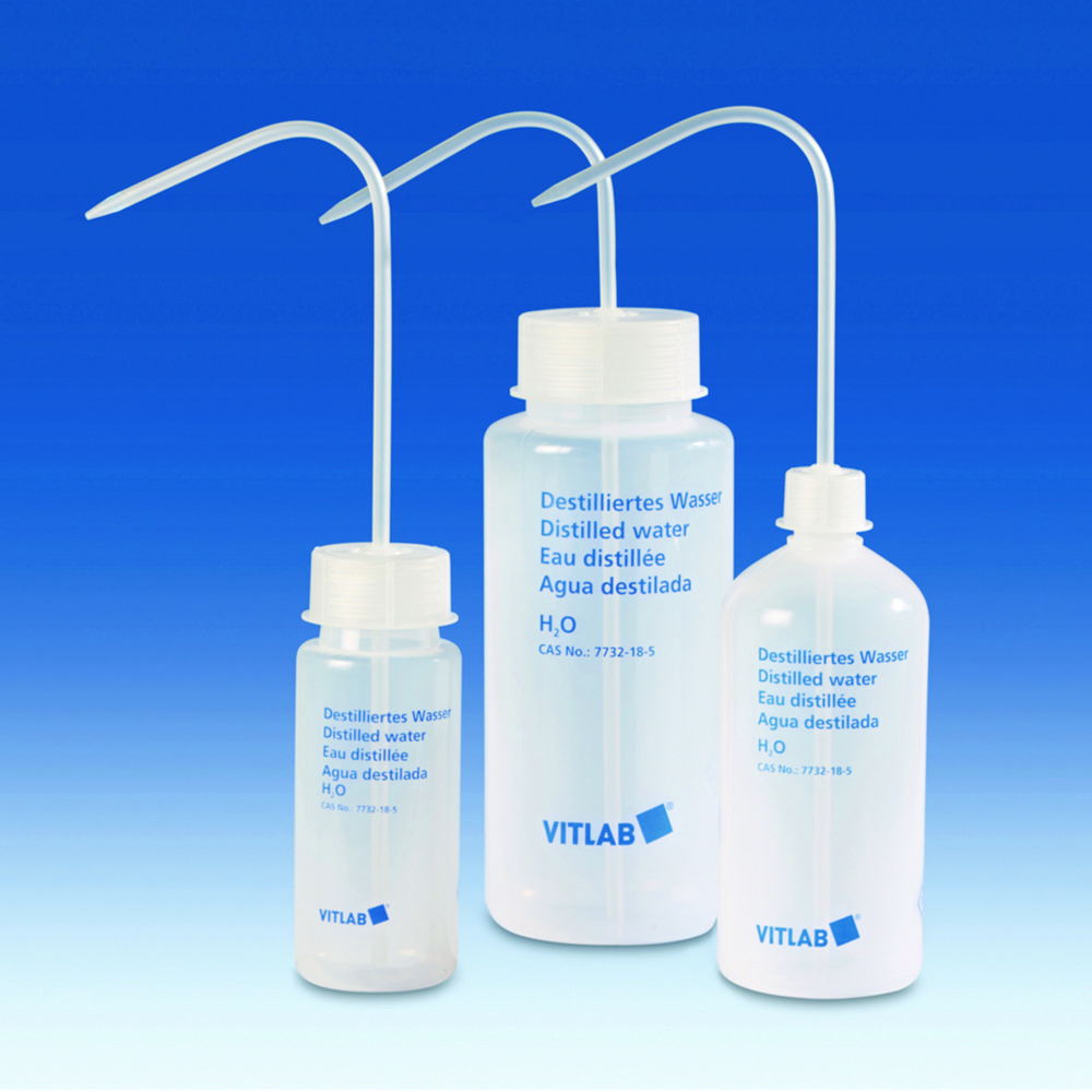 Search Washbottles with imprint, LDPE VITLAB GmbH (3677) 