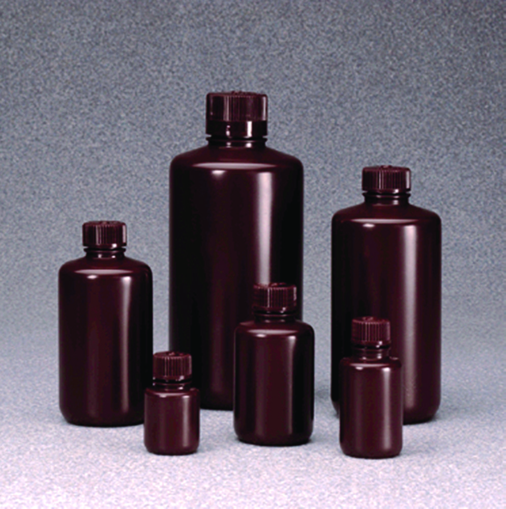 Search Narrow-mouth bottles Nalgene, with closure, HDPE, amber Thermo Elect.LED GmbH (Nalge) (4167) 
