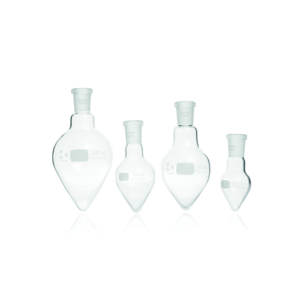 Search Pear shape flasks with conical ground joints, DURAN DWK Life Sciences GmbH (Duran) (4744) 