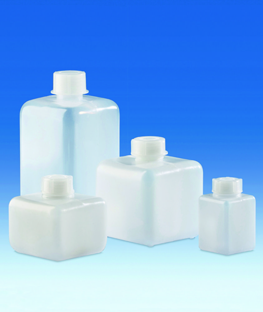 Search Square bottles, narrow-mouth, HDPE, with screw cap, LDPE VITLAB GmbH (5067) 