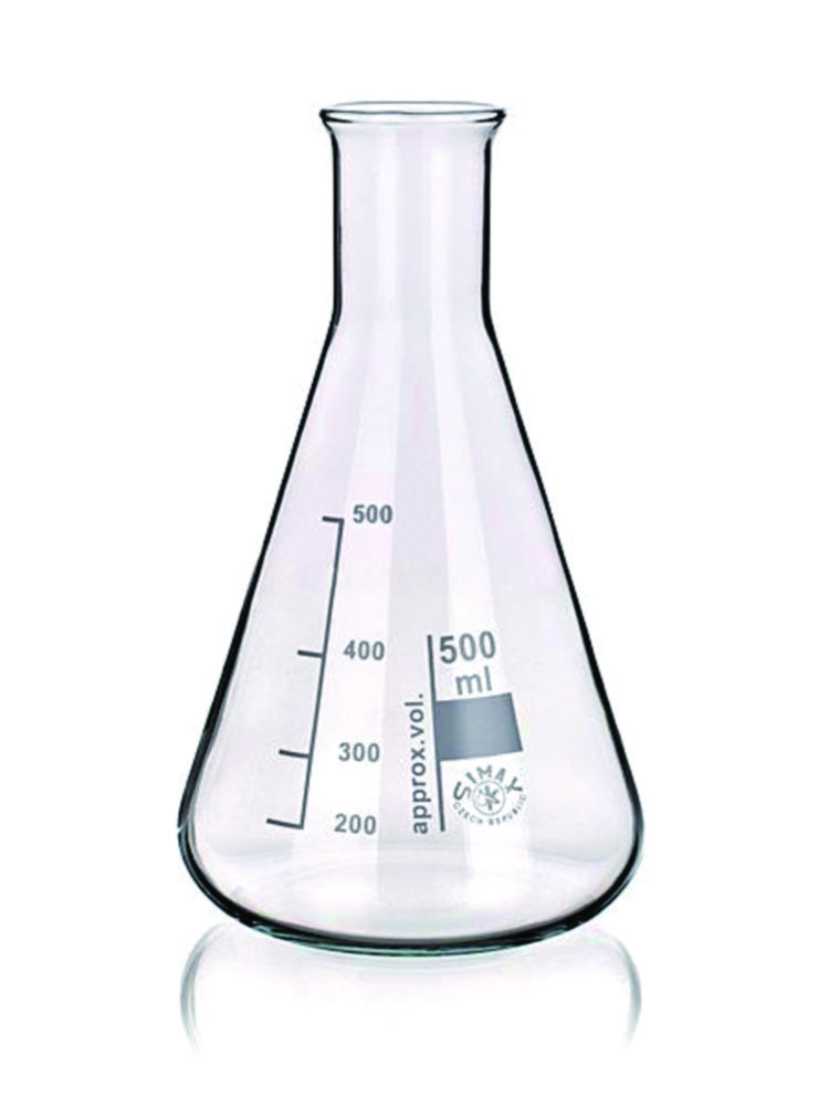 Search Erlenmeyer flasks, Borosilicate glass 3.3, narrow neck Bohemia Cristal (6092) 