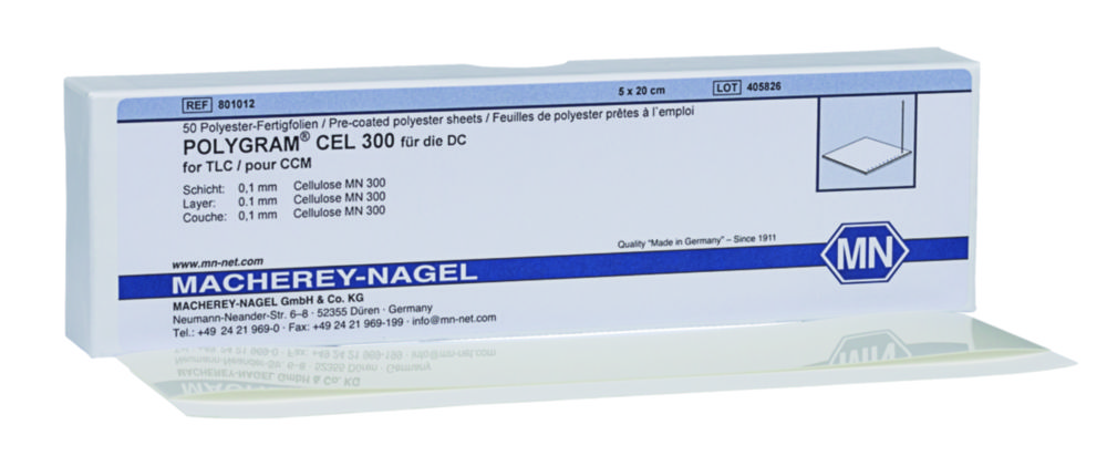 Search Cellulose MN 300, TLC-ready-to-use plates cellulose coated Macherey-Nagel GmbH & Co. KG (6100) 