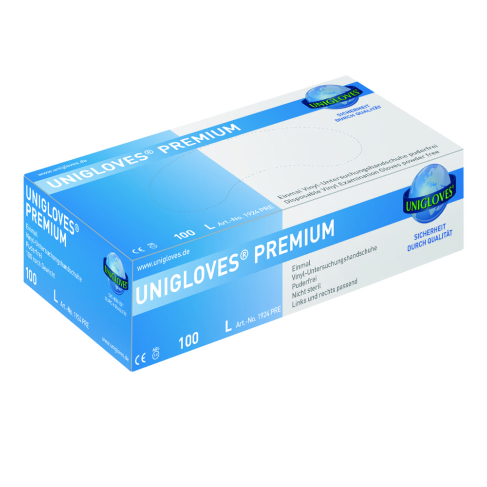 Search Disposable Gloves Premium, Vinyl Unigloves GmbH (6121) 