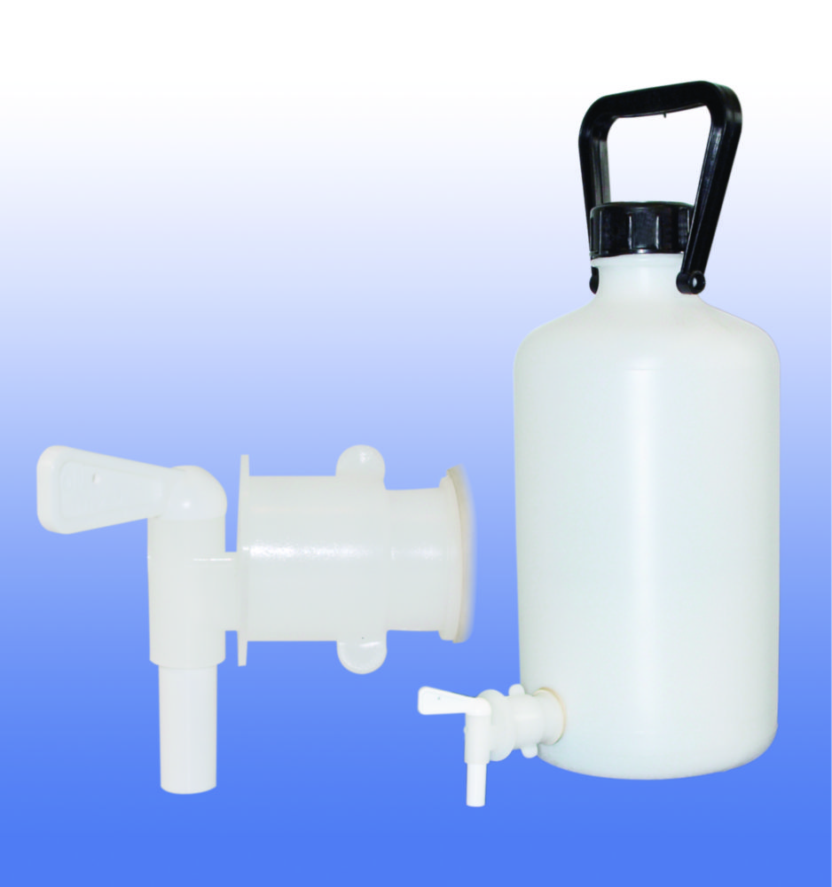 Search LLG-Aspirator Bottles, narrow neck, HDPE, with stopcock LLG Labware (6175) 