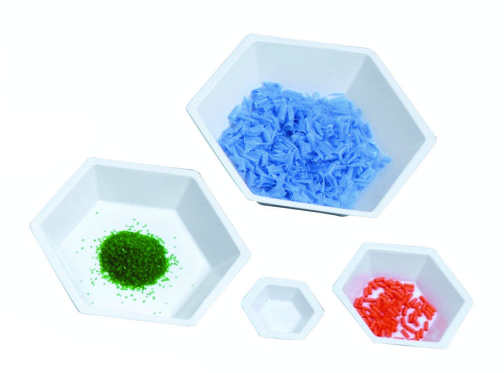 Search LLG-Hexagonal weighing boats, PS, antistatic LLG Labware (6221) 