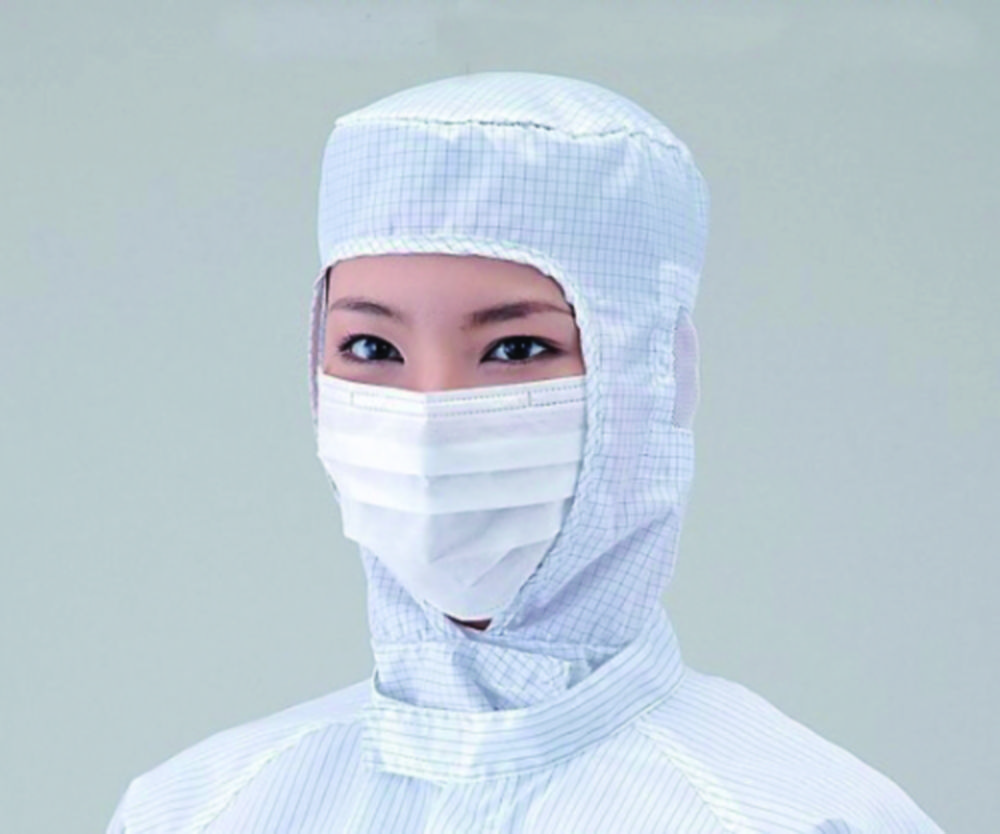Search Hoods ASPURE, for cleanroom overalls, Polyester As One Corporation (6593) 