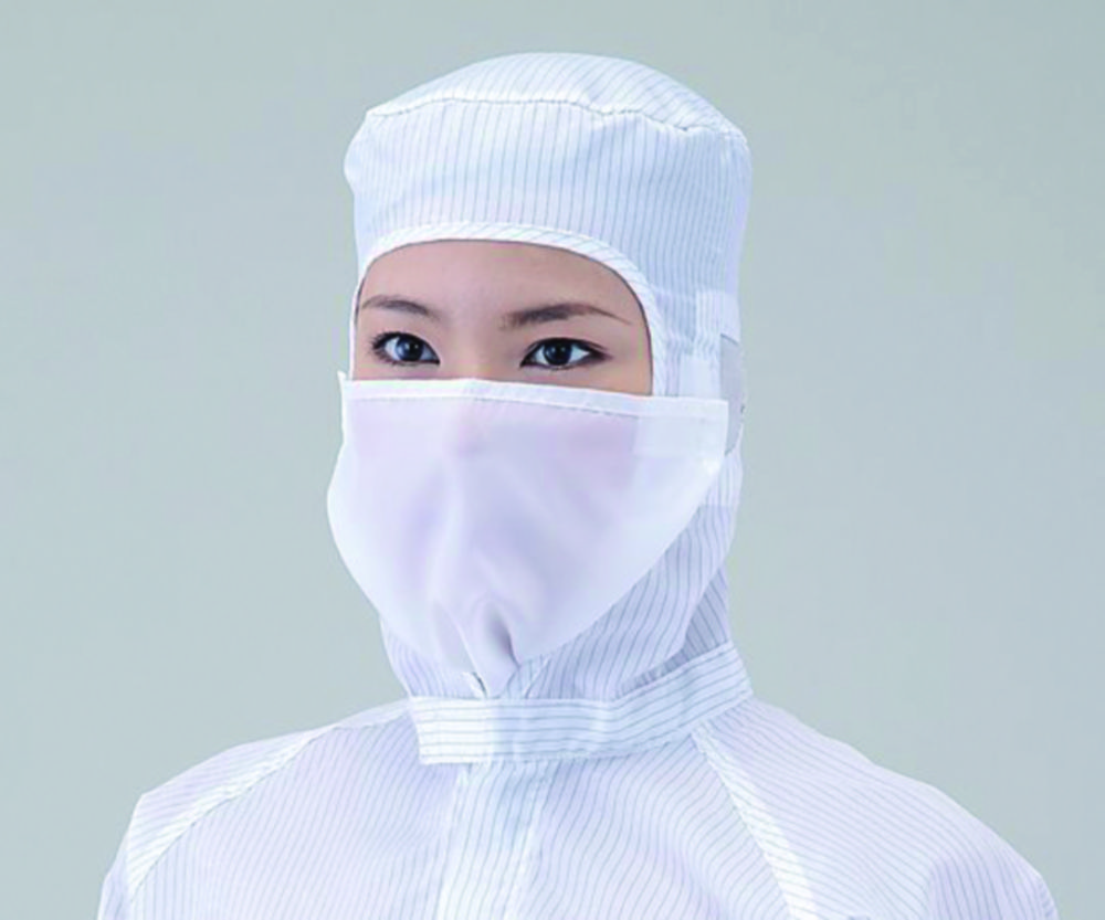 Search Masks ASPURE, for cleanroom overalls, Polyester As One Corporation (6598) 
