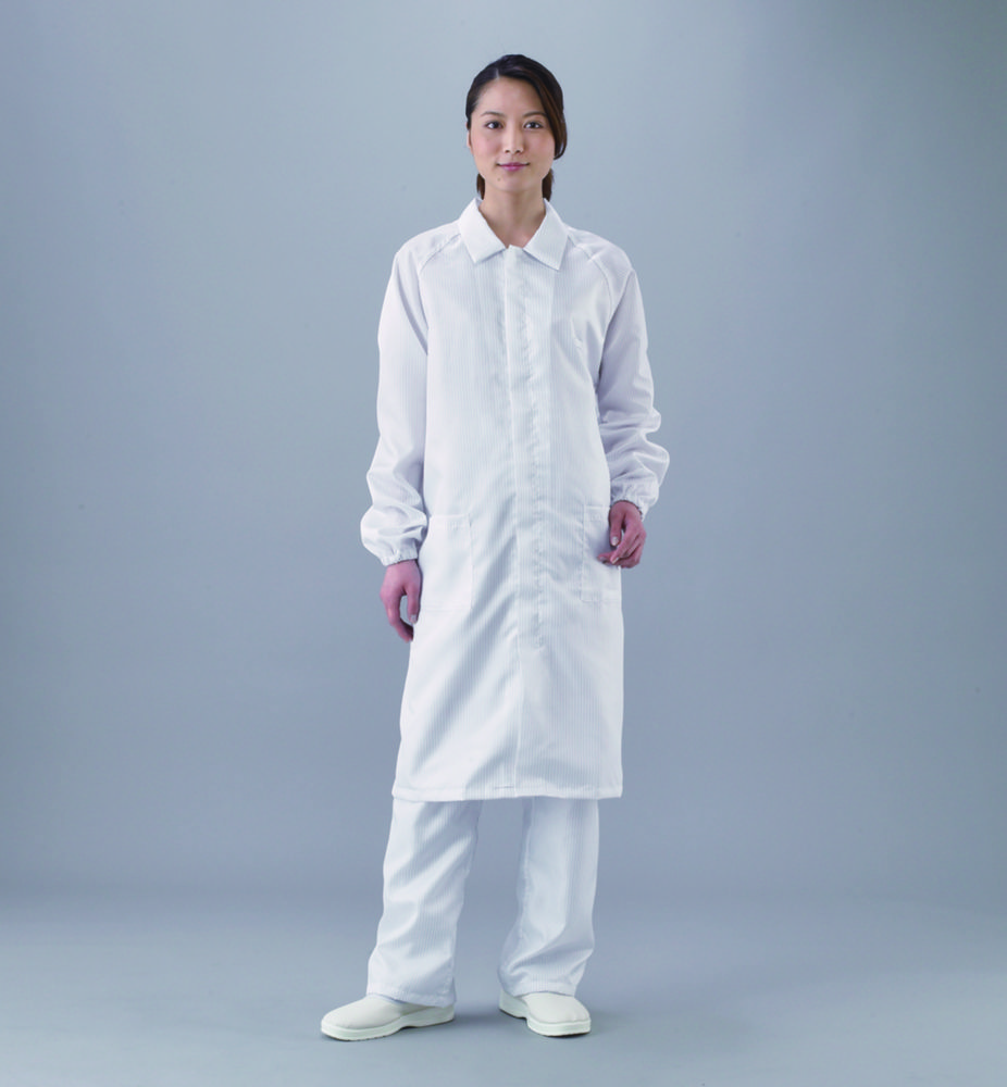 Search Laboratory coat ASPURE, for cleanroom, Polyester, with zip As One Corporation (6599) 