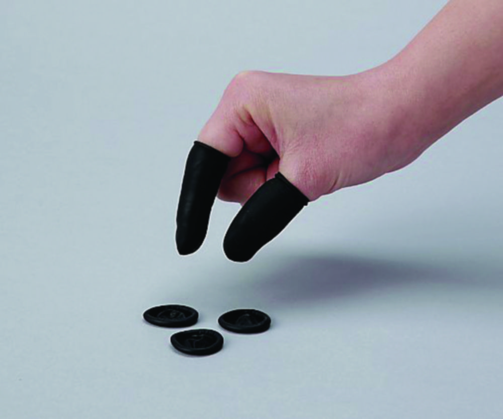 Search Conductive Finger cots ASPURE, anti-static, latex As One Corporation (6651) 